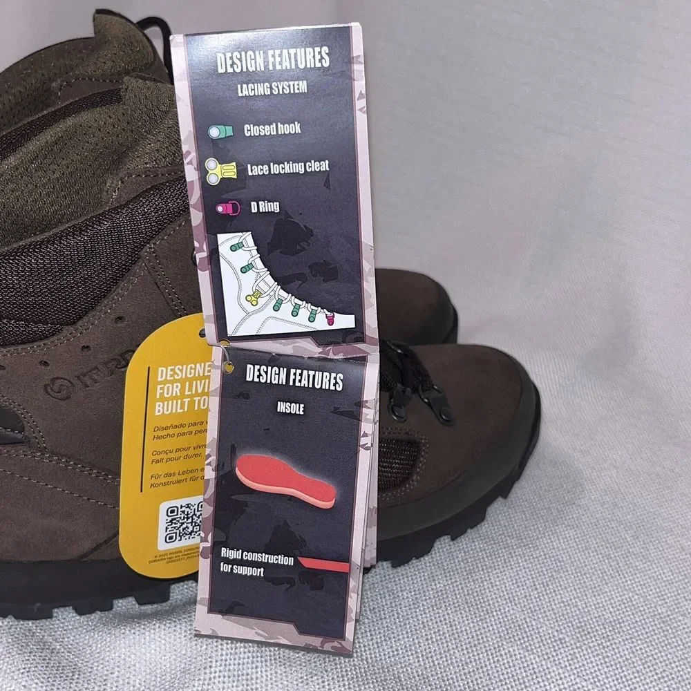 NWT British Army Iturri Desert Brown High Liability Boots Womens 9 (US) Hiking